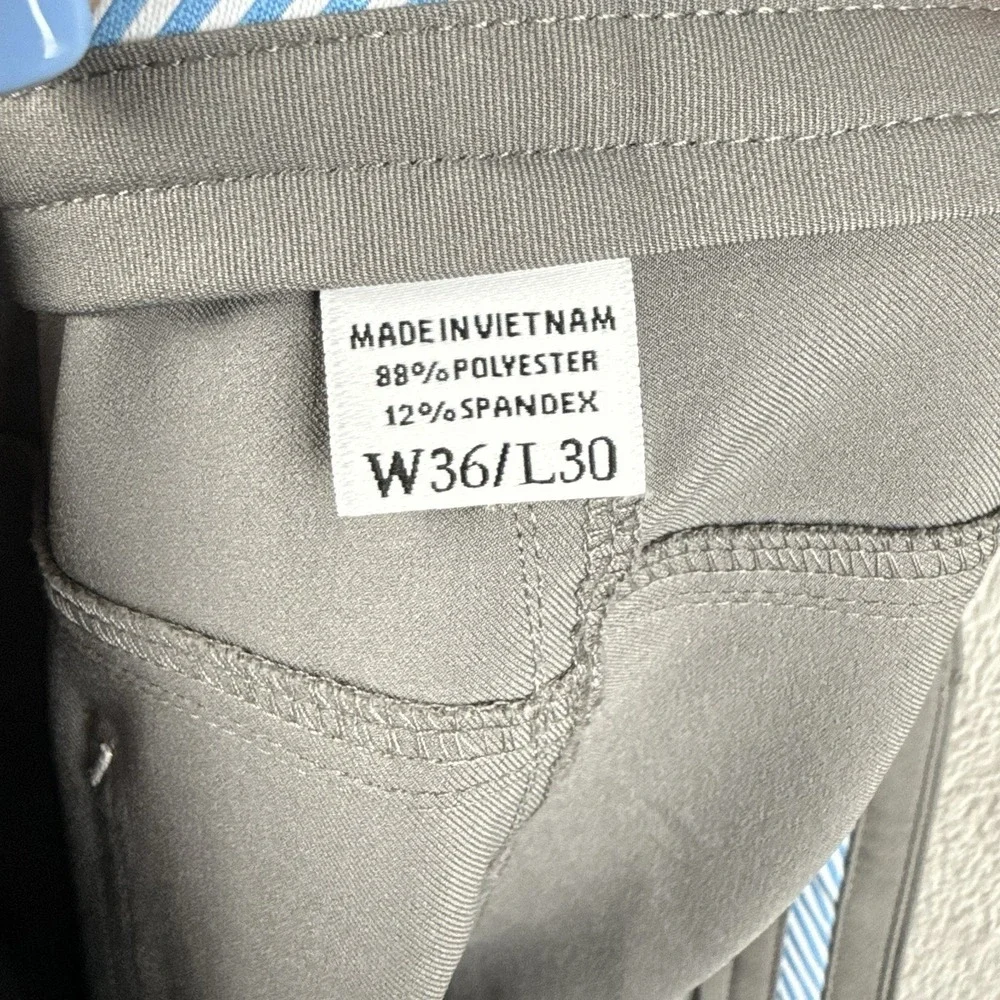 Footjoy FJ Golf Tech Pants Size 36x30‎ Gray Performance Stretch Athletic Fit